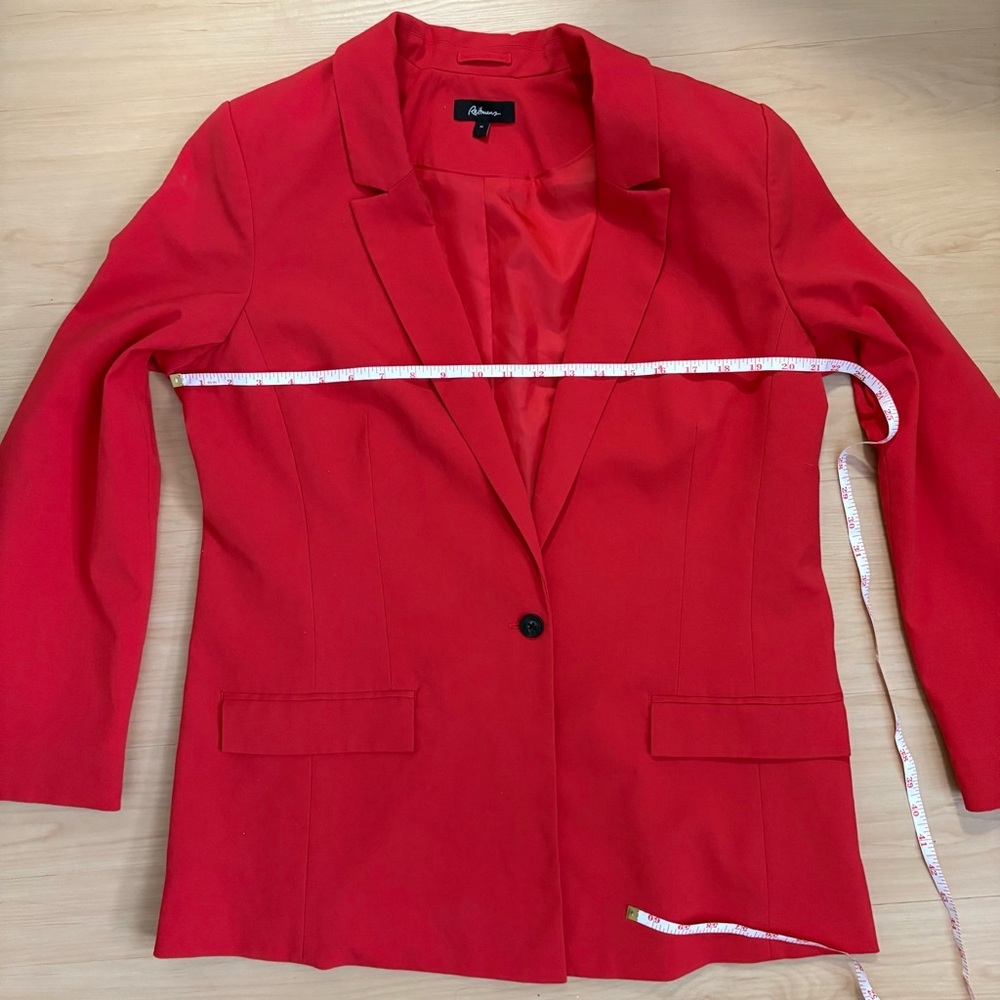 Reitmans Red Blazer Women’s Tailored Career Work Jacket Women’s 14 - Picture 15 of 16